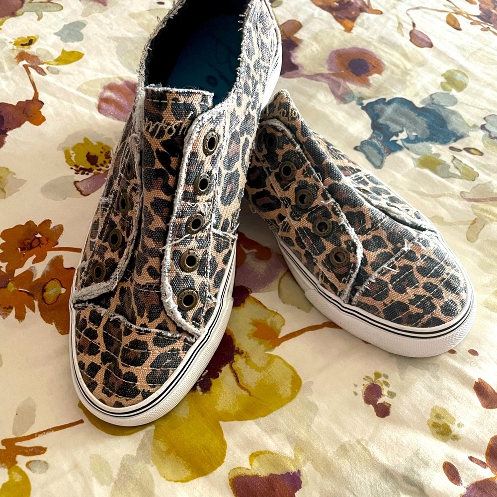 Blowfish Malibu leopard print slip on sneakers
